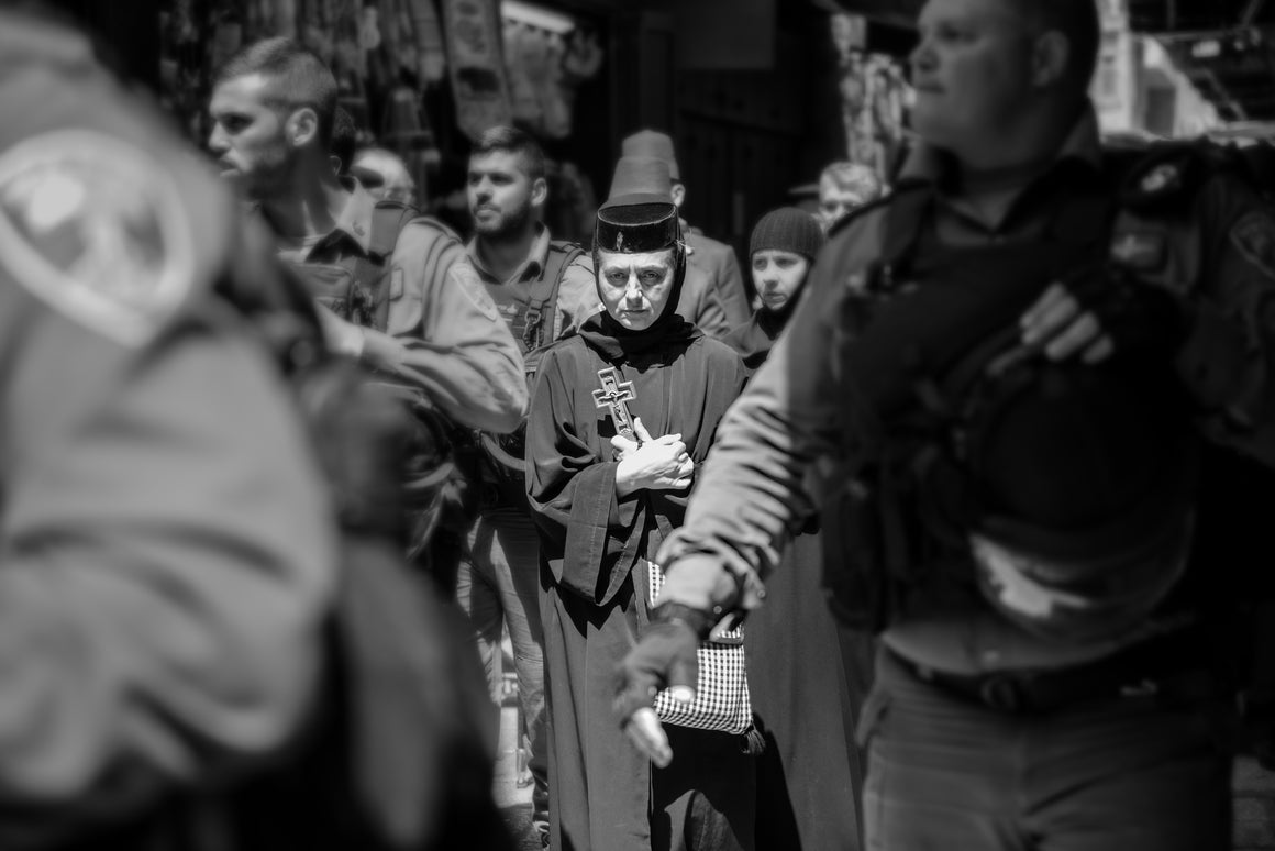 Christian pilgrims in Jerusalem