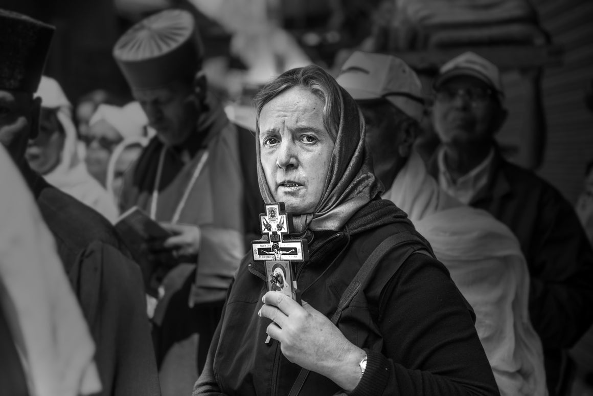 Christian pilgrims in Jerusalem