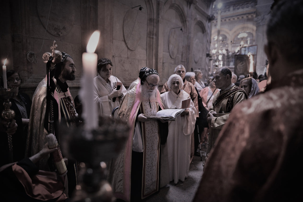 Holy fire ceremony at the church of holy sepulcher