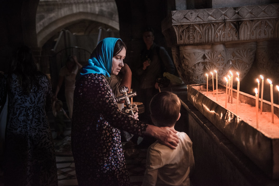Holy fire ceremony at the church of holy sepulcher